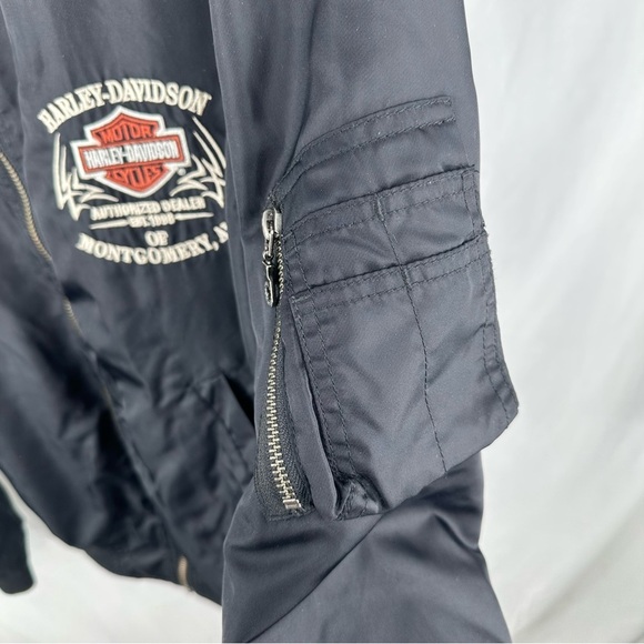 Harley-Davidson Men's Black Biker Jacket Montgomery AL Size L - Picture 5 of 7